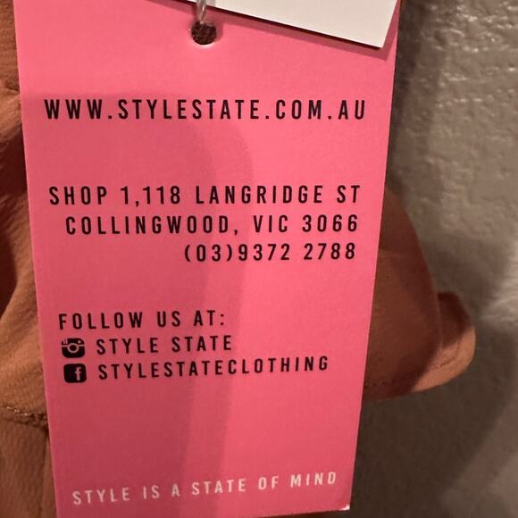 NWT Style State Tan Crisscross Spaghetti Strap Ruffle shorts Romper Sz 10 - Picture 6 of 6